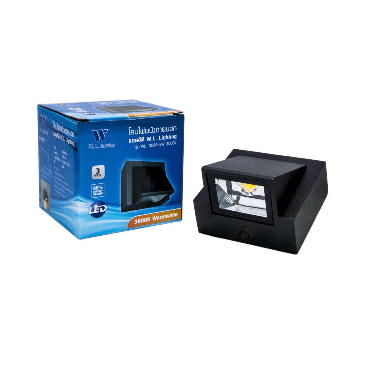 โคมไฟติดผนังภายนอก LED 3W รุ่น WL-059A-3W-BK-3000K - Image 4