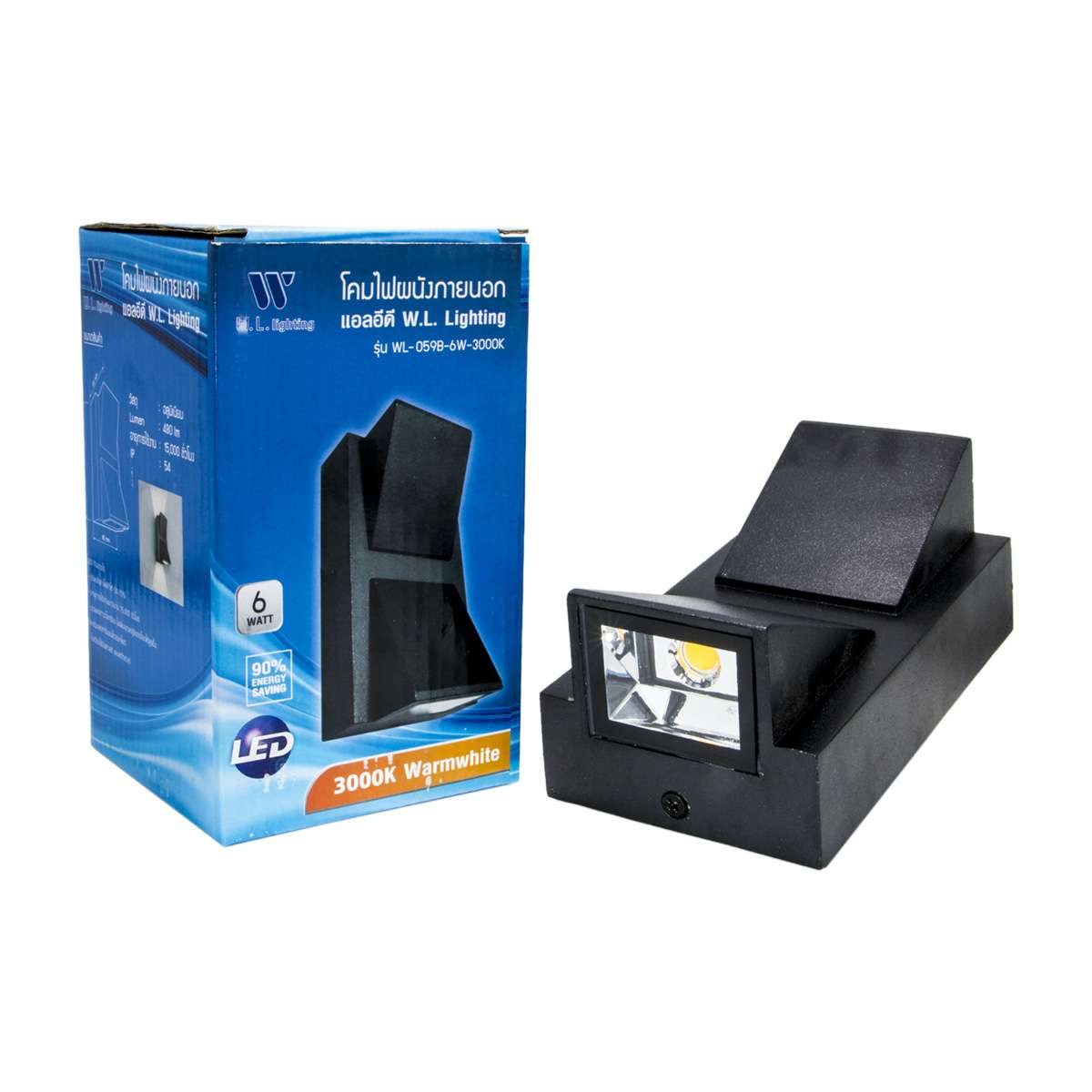 โคมไฟติดผนังภายนอก LED 6W รุ่น WL-059B-6W-BK-3000K - Image 4