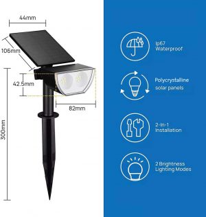 Spike Solar Lamp โคมไฟปักดินโซล่าเซลล์ รุ่น WL-ST-035SP แสงวอร์ม 3000K