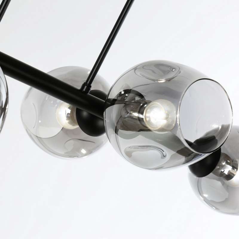 โคมไฟช่อ โคมไฟห้อย โป๊ะแก้ว สีทอง/สีดำ ขั้ว E27 รุ่น WL-C1868-6P12/P160 - Image 6