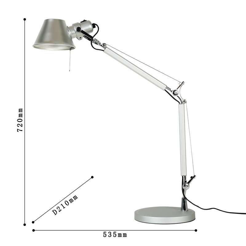 โคมไฟตั้งโต๊ะ สีเงิน/สีทอง ขั้ว E27 รุ่น WL-C4851-1CH/KG - Image 5