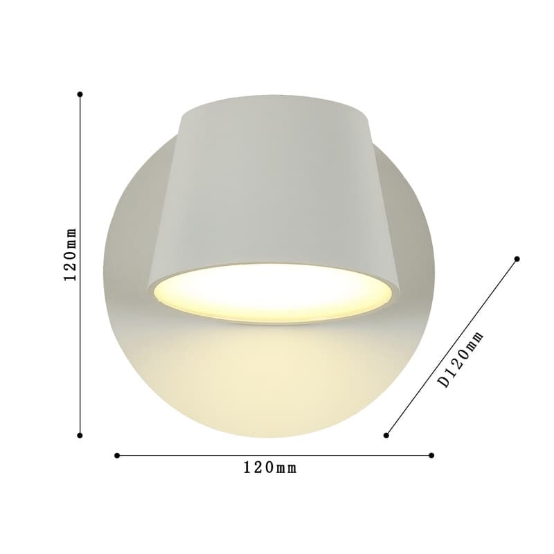 โคมไฟหัวเตียง โคมไฟติดผนังภายใน LED 3W แสงวอร์ม WarmWhite รุ่น WL-C3849-1P-165BK/173WH - Image 4