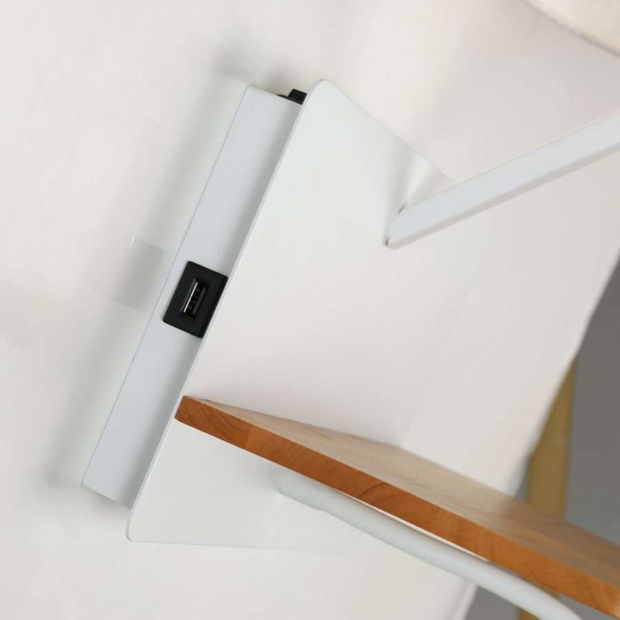 โคมไฟกิ่ง ไฟติดผนังภายใน สีขาว ขั้ว E27x1+LED รุ่น WL-C3862-1P82-WH - Image 3
