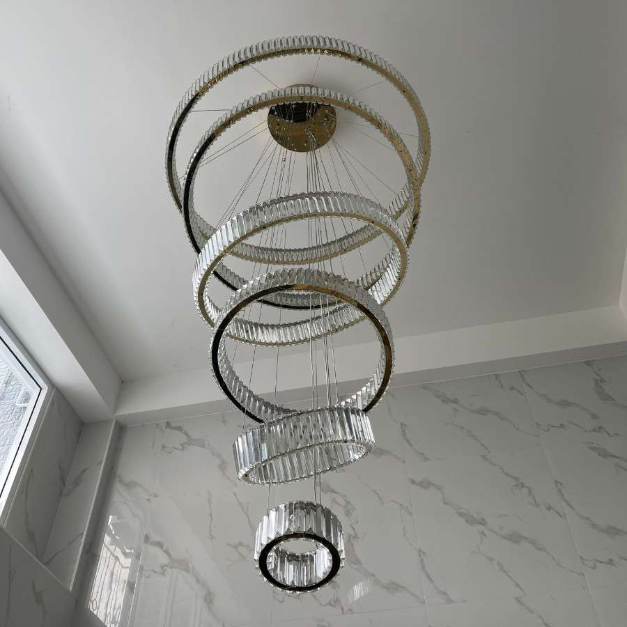 โคมไฟช่อ โคมไฟระย้า LED แสงวอร์ม รุ่น WL-92285-W1200MMxH3000MM - Image 2