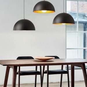 โคมไฟห้อยกลมสีดำ WL-30037-600BK