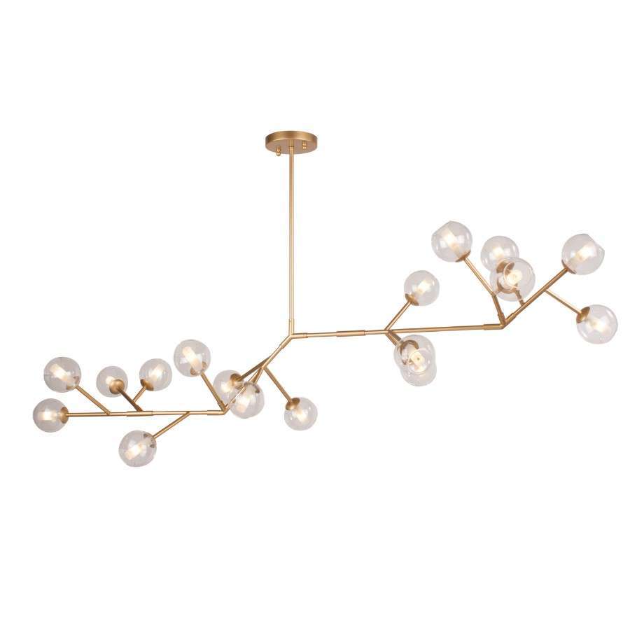 โคมไฟช่อแก้วสไตล์ Nordic สีทอง ขั้วG9 รุ่น WL-C1922-17C-P160