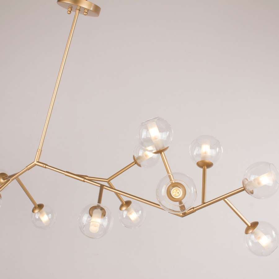 โคมไฟช่อแก้วสไตล์ Nordic สีทอง ขั้วG9 รุ่น WL-C1922-17C-P160 - Image 2