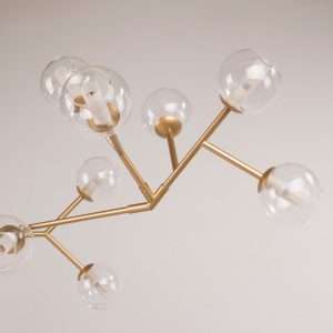 โคมไฟช่อแก้วสไตล์ Nordic สีทอง ขั้วG9 รุ่น WL-C1922-17C-P160 - Image 3