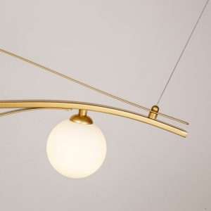 โคมไฟช่อ ไฟเพดานโป๊ะแก้ว 4หัว สีทอง ขั้ว G9 รุ่น WL-C1905-4P175 - Image 4