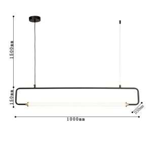 โคมไฟห้อยเดิร์น LED 30W แสงวอร์ม รุ่น WL-C1919-1000P-BK - Image 3