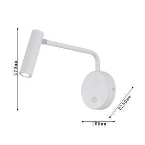โคมไฟกิ่ง โคมไฟติดผนังภายในปรับมุมได้ สีขาว รุ่นWL-C3885-1P-173WH