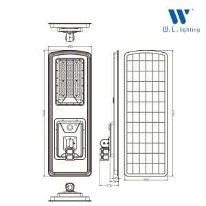 ไฟถนนโซล่าเซลล์ All in one  รุ่น WL-ST1873-213W - Image 3