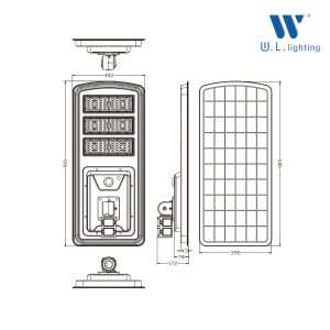 โคมไฟโซล่าเซลล์ All in one  รุ่น WL-ST1874-150W - Image 3