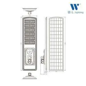 โคมไฟโซล่าเซลล์ All in one รุ่น WL-ST1874-300W