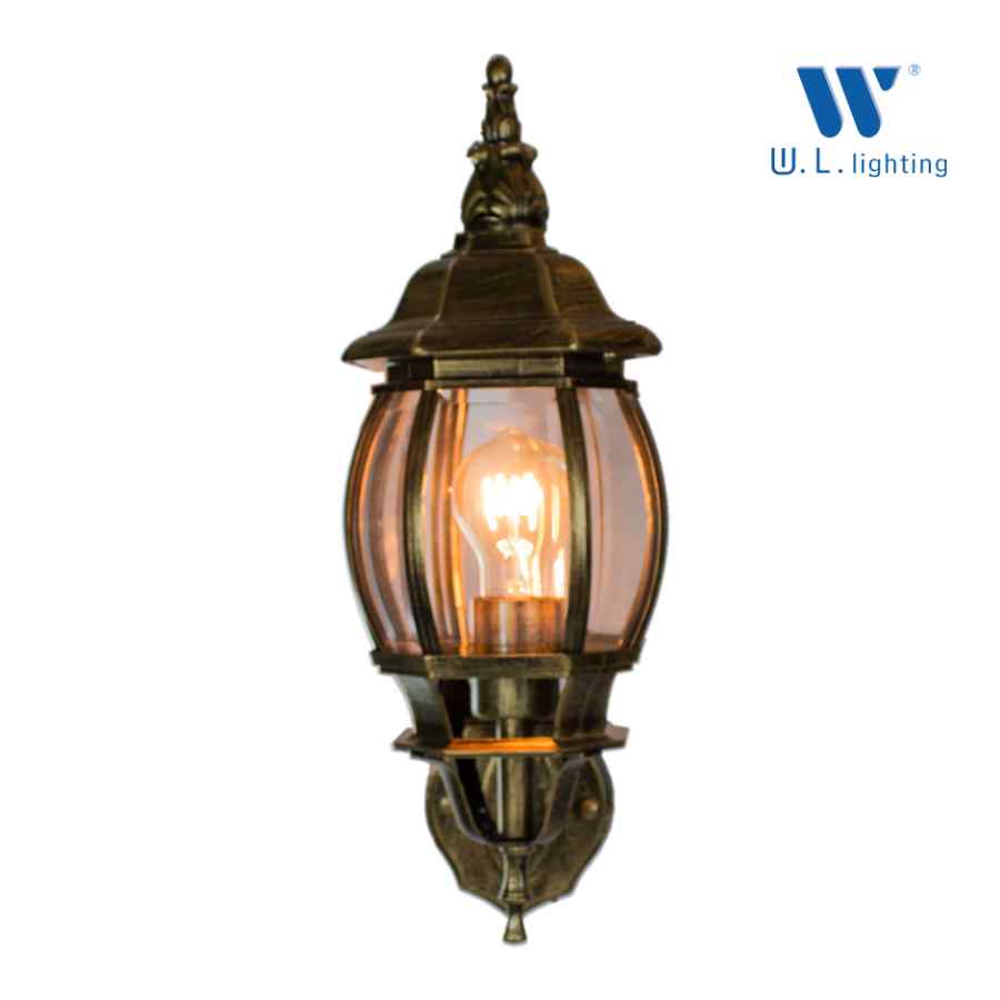 โคมไฟกิ่ง โคมไฟติดผนังภายนอก ขั้ว E27 รุ่น WL-A82-BK/BG สีดำ/สีดำปัดทอง - Image 4