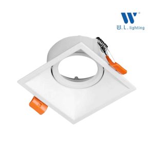 โคมไฟดาวน์ไลท์ ปรับหน้าได้ ขั้ว MR16/GU10 รุ่น WL-582-MR16/GU10 สีดำ-ขาว