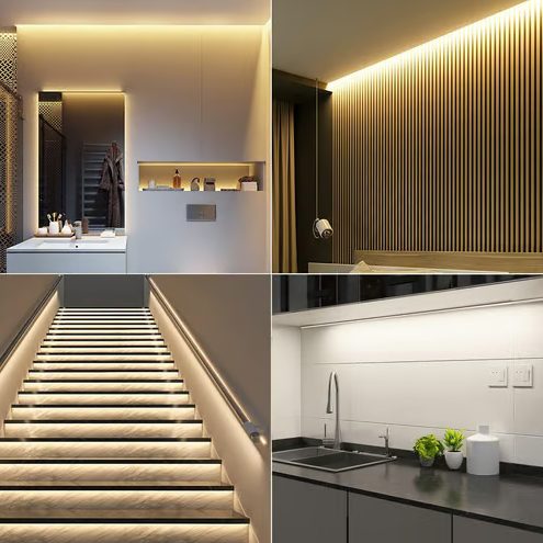 ไฟเส้น LED ติดตั้งในรางอลูมิเนียมโปรไฟล์