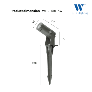 โคมไฟปักดิน LED 5W แสงวอร์ม รุ่น WL-JP010-5W-3000K