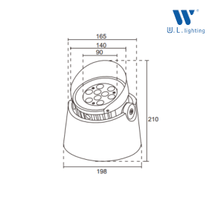 โคมไฟส่องอาคาร/ต้นไม้ LED 18W รุ่น WL-ON001-18W