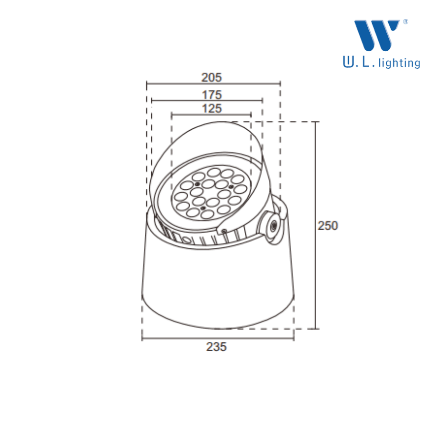 โคมไฟส่องอาคาร/ต้นไม้ LED 36W รุ่น WL-ON001-36W - Image 2