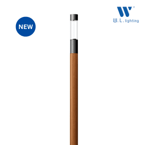 โคมไฟเสาสนามอลูมิเนียมลายไม้ สูง 3 เมตร  WL-F2602-40W-3000MM-WD