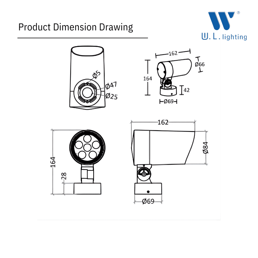โคมไฟส่องต้นไม้ LED 15W รุ่น WL-JP017-15W-H - Image 2