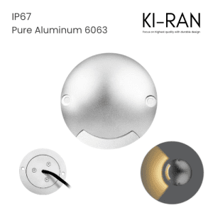 โคมไฟพื้น ส่องทางเดียว 1.5วัตต์ Pure Aluminum 6063 รุ่น IN-HALO-1