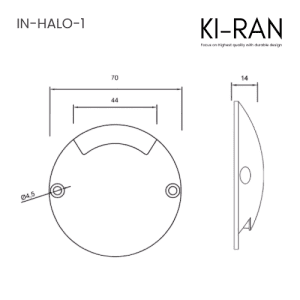 โคมไฟพื้น ส่องทางเดียว 1.5วัตต์ Pure Aluminum 6063 รุ่น IN-HALO-1