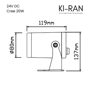 โคมไฟส่องต้นไม้ ไฟปักดิน 20วัตต์ รุ่น EGIS-20W