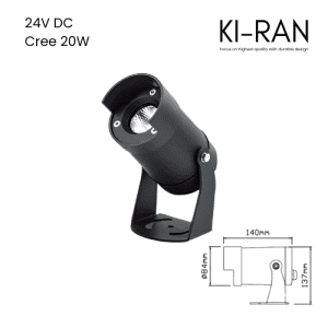 โคมไฟส่องต้นไม้ ไฟปักดิน 20วัตต์ รุ่น EGIS-H-20W