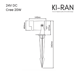 โคมไฟปักดิน โคมไฟส่องต้นไม้ ไฟปักดิน 20วัตต์ รุ่น EGIS-SH-20W