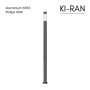 โคมไฟสนาม โคมไฟเสาสนามอลูมิเนียมใช้สำหรับภายนอกสูง 3 เมตร KIRAN-PL05-3M