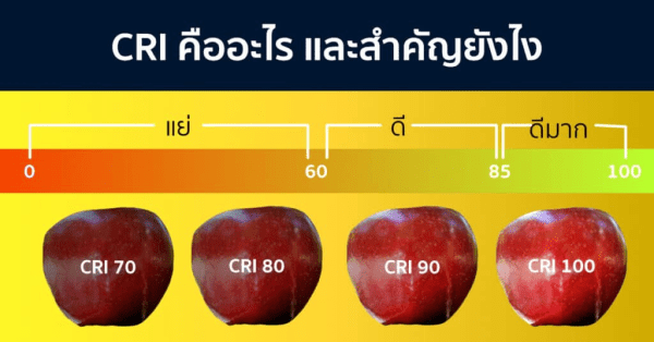 เปรียบเทียบค่าความถูกต้องของสี CRI, ความต่างของแสงไฟ CRI สูงและต่ำในห้องนั่งเล่น