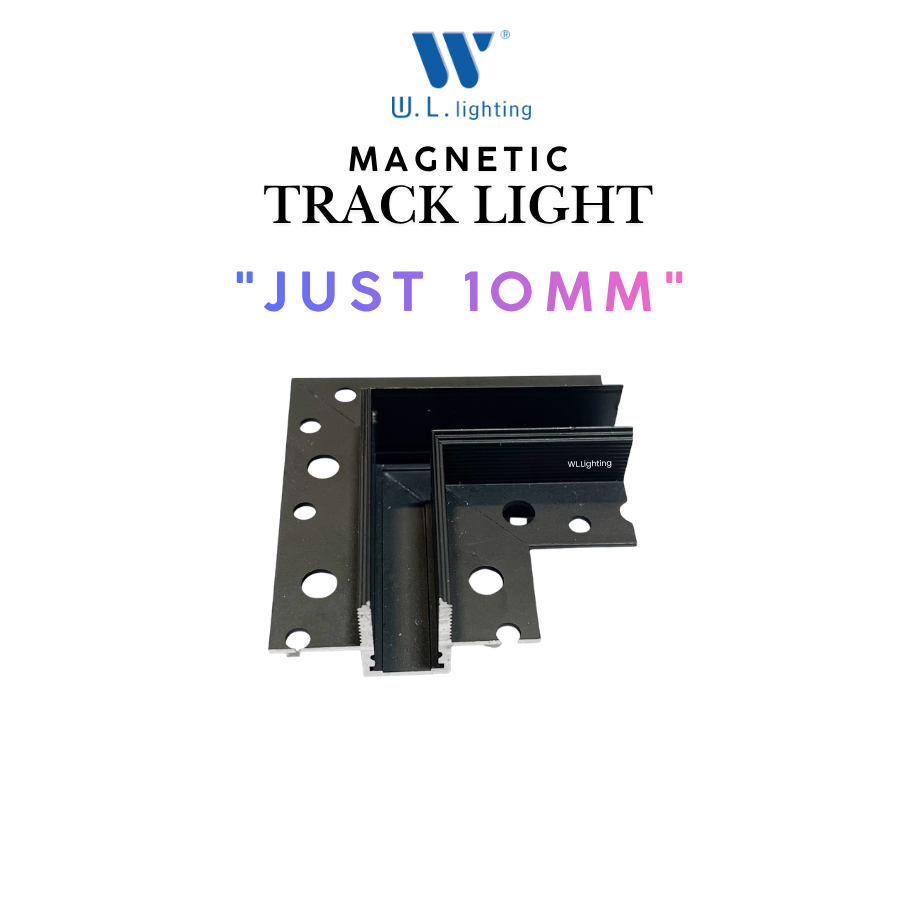 Magnetic Track Light Cornor 10mm ข้อต่อมุม Ultra Slim WL-MR10-LH-Corner