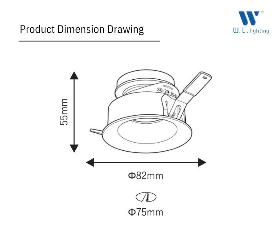 โคมไฟดาวน์ไลท์ปรับมุมได้ ขั้ว GU10 รุ่น WL-DVIBE-WH-GU10 - Image 3