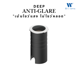 โคมไฟฝังพื้น LED Deep Anti-Glare 6W รุ่น WL-IN010-6W ดีไซน์โมเดิร์น ส่องสว่างนุ่มนวล ไม่แยงตา