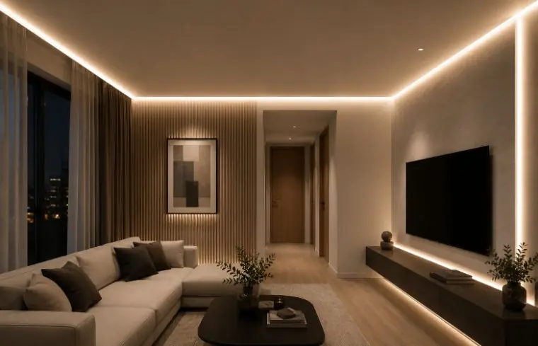 ไฟเส้น LED ซ่อนฝ้าและซ่อนผนังให้แสงอ้อมนวล W.L. Lighting