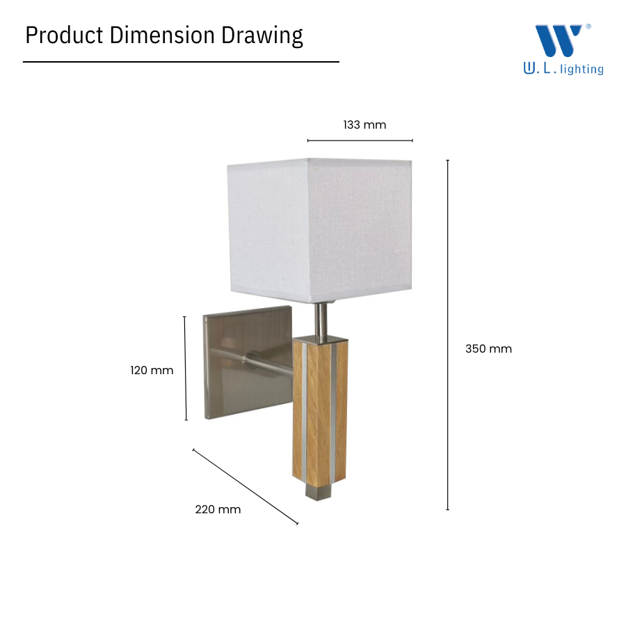 โคมไฟผนังภายในลายไม้ รุ่น WL-5223ฺ-1 - Image 2